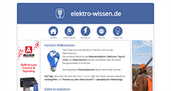Desktop Screenshot of elektro-wissen.de